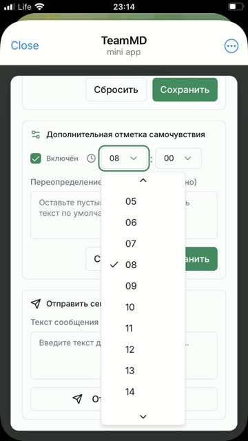 Экран: Время