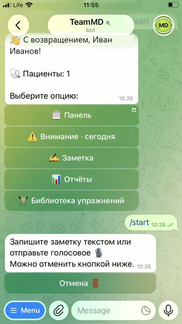 Экран: Голосовая заметка